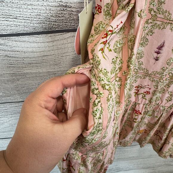 Aqua Bendita For Target Women's Pink Floral Sleeveless Mini Dress Size XL - Picture 9 of 9